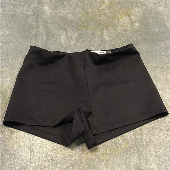 Alice Olivia black high waisted shorts with zipper on back